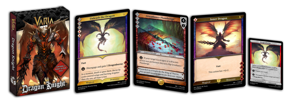 Guildhouse Games Varia Single Class Deck - Dragon Knight Card Game